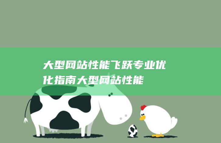 大型网站性能飞跃：专业优化指南 (大型网站性能优化实战pdf)