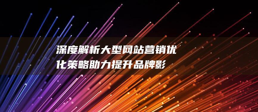 深度解析：大型网站营销优化策略助力提升品牌影响力 (深度解析大青龙汤)